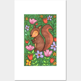 Spring Squirrel Posters and Art